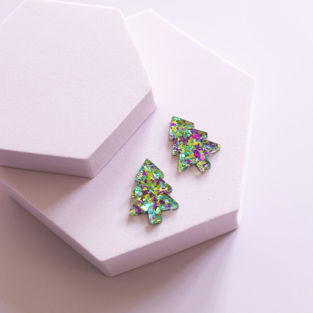 Krystle Christmas Trees - Green Glitz
