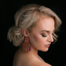 Load image into Gallery viewer, Large Statement Lyndell Emeralds - Red
