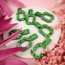 Load image into Gallery viewer, Small Lyndell Emeralds - Green Glitter
