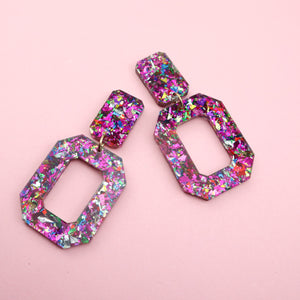 Large Statement Lyndell Emeralds - Pink