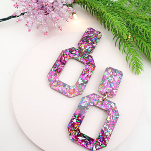 Large Statement Lyndell Emeralds - Pink